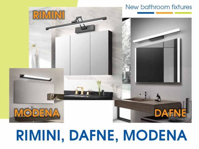 Осветление за баня в черно RIMINI, MODENA, DAFNE LED