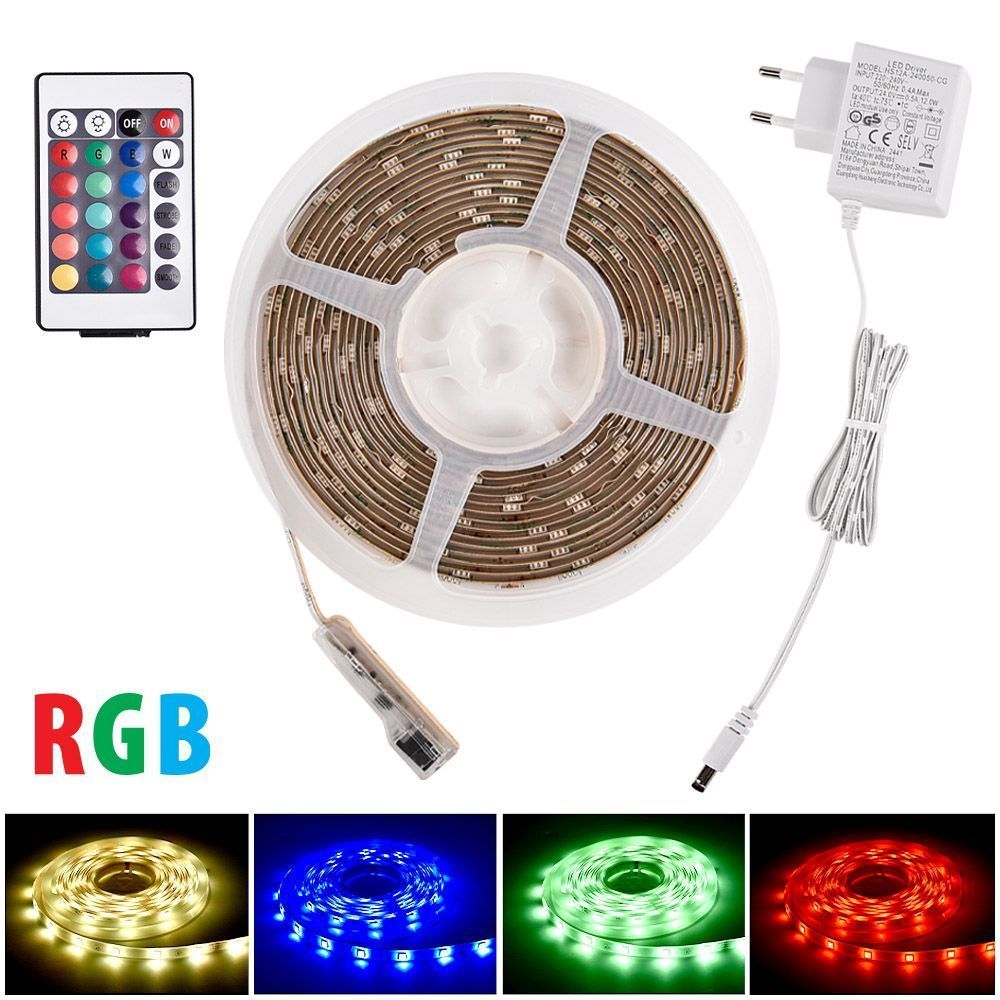 Комплект RGB лента+захранване+контролер BAGRA LED ∙ 30 SMD5050 ∙ 3м