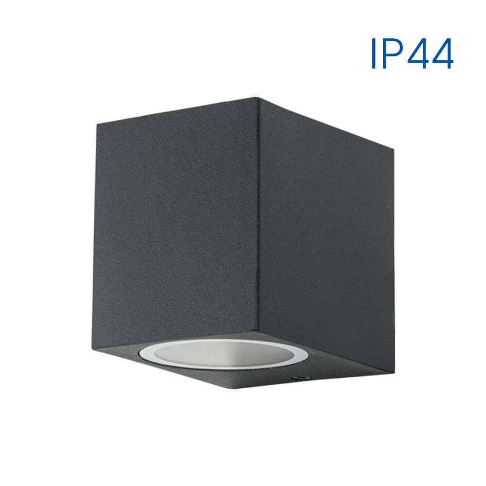 Фасаден аплик PORTO/SQ ∙ 1 x GU10 ∙ черен ∙ IP44